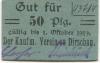 Dirschau (heute: PL-Tczew) - Kaufmännischer Verein - - 1.10.1919 - 50 Pfennig