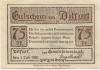 Ditfurt - Gemeinde - 1.7.1921 - 75 Pfennig 