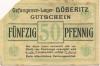 Döberitz (heute: Dallgow-Döberitz) - Gefangenenlager - -- - 50 Pfennig 