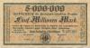 Dresden - Reichsbahn-Direktion - 21.8.1923 - 5 Millionen Mark
