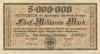 Dresden - Reichsbahn-Direktion - 21.8.1923 - 5 Millionen Mark 