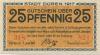 Düren - Stadt - 1.6.1917 - 25 Pfennig 