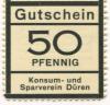 Düren - Konsum- und Sparverein - -- - 50 Pfennig 