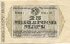 Düsseldorf - Landesbank der Rheinprovinz - 8.10.1923 - 1.4.1924 - 25 Milliarden Mark 