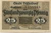 Düsseldorf - Stadt - 2.1.1918 - 31.3.1919 - 25 Pfennig 
