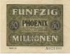 Düsseldorf - Phoenix AG für Bergbau und Hüttenbetrieb - 15.9.1923 - 50 Millionen Mark