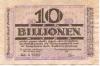 Duisburg - Stadt - 25.9.1923 - 10 Billionen Mark 