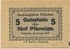 Eichstätt - Stadt - 20.1.1917 - 5 Pfennig 