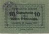 Eichstätt - Stadt - 20.1.1917 - 10 Pfennig 