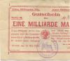 Eitorf - Bürgermeisterei - 15.10.1923 - 1 Milliarde Mark 