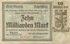 Elberfeld (heute: Wuppertal) - Stadt - 15.10.1923  - 10 Milliarden Mark 