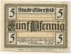 Elberfeld (heute: Wuppertal) - Stadt - 10.3.1920 - 5 Pfennig 