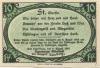 Elgersburg (Bad) -Elgersburger Ritterschaft - 8.8.1921 - 8.8.1922 - 10 Pfennig