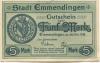 Emmendingen - Stadt - 30.10.1918 - 1.2.1919 - 5 Mark 