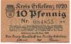 Erkekenz - Kreis - 24.6.1920 - 10 Pfennig 