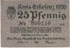 Erkekenz - Kreis - 24.6.1920 - 25 Pfennig 