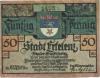 Erkekenz - Stadt - 22.8.1921 - 50 Pfennig 