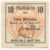 Exin (heute: PL-Kcynia) - Stadt - 29.3.1917 - 1.4.1918 - 10 Pfennig 