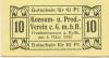 Frankenhausen - Konsum- und Produktiv-Verein - 4.3.1920 - 10 Pfennig 
