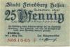 Friedberg - Stadt - 1.3.1919 - 25 Pfennig 