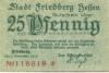 Friedberg - Stadt - 1.11.1919 - 25 Pfennig 