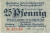 Friedberg - Städtischer Lebensmittelausschuss -  1.5.1918 - 25 Pfennig 