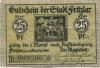 Fritzlar - Stadt - 11.10.1920 - 25 Pfennig 