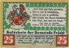 Frücht - Gemeinde - 1.1.1922 - 25 Pfennig 