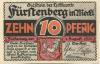 Fürstenberg - Stadt - 1.8.1921 - 10 Pfennig 