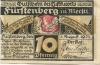 Fürstenberg - Stadt - 1.8.1921 - 10 Pfennig 