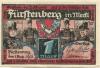 Fürstenberg - Stadt - 1.8.1921 - 1 Mark 