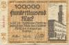 Fürth - Stadt - 15.8.1923 - 100000 Mark 