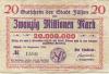 Füssen - Stadt - 18.9.1923 - 20 Millionen Mark 