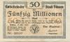 Füssen - Stadt - 12.10.1923 - 50 Millionen Mark 