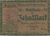 Furtwangen - Stadt - 30.10.1918 - 1.2.1919 - 10 Mark 