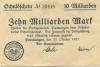 Furtwangen - Stadt - 25.10.1923 - 10 Milliarden Mark 