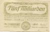 Furtwangen - Stadt - 5.11.1923 - 5 Milliarden Mark 