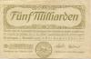 Furtwangen - Stadt - 5.11.1923 - 5 Milliarden Mark 