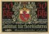 Geestemünde (heute: Bremerhaven) -Institut für Seefischerei - - 24.11.1921 - 50 Pfennig 