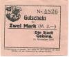 Geising (heute: Altenberg) - Stadt -November 1918 - 2 Mark 