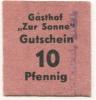 Gersfeld - Gasthof zur Sonne - -- - 10 Pfennig 