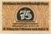 Glatz (heute: PL-Klodzko) - Stadt-Sparkasse - 6.10.1921 - 75 Pfennig 