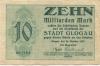 Glogau (heute: PL-Glogow) - Stadt - 26.10.1923 - 10 Milliarden Mark 