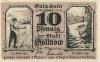 Gollnow (heute: PL-Goleniow) - Stadt - 15.2.1921 - 10 Pfennig 