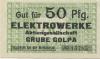 Golpa (heute: Gräfenhainichen) - Elektrowerke AG Berlin, Grube Golpa - -- - 50 Pfennig 
