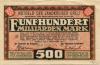 Greiz - Kreis - 8.11.1923 - 500 Milliarden Mark 