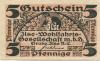 Grube Ilse (heute: Großräschen) - Ilse-Wohlfahrtsgesellschaft mbH - -- - 5 Pfennig