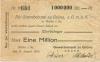 Grüna (heute: Chemnitz) - Gewerbebank eGmbH - 13.8.1923 - 1 Million Mark