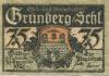 Grünberg (heute: PL-Zielona Gora) - Stadt - - 31.12.1921 - 75 Pfennig