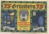 Grünberg (heute: PL-Zielona Gora) - Stadt - - 31.12.1921 - 75 Pfennig 